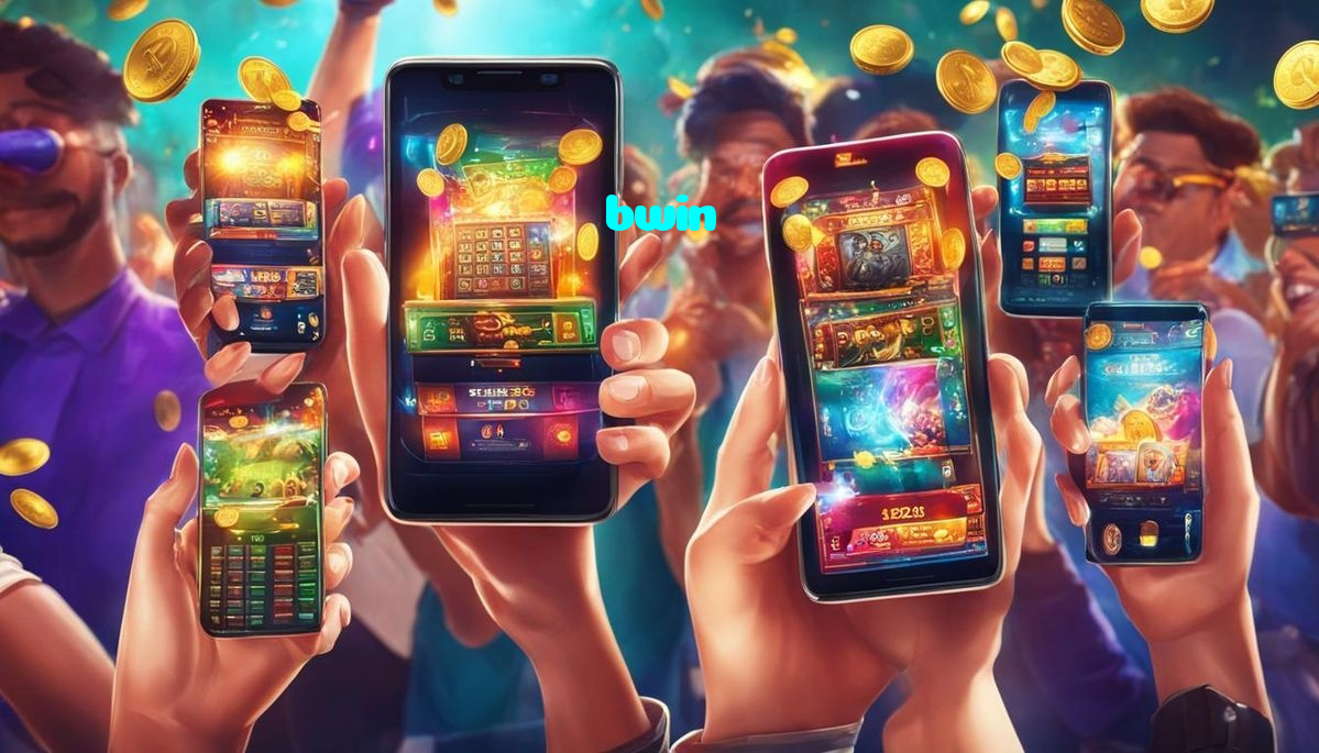 bwin casino presented on mobile device in Pakistan with slots and live games